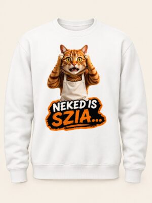 Büfés macska Belebújós pulóver - UNISEX