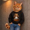 Büfés macska Belebújós pulóver - UNISEX